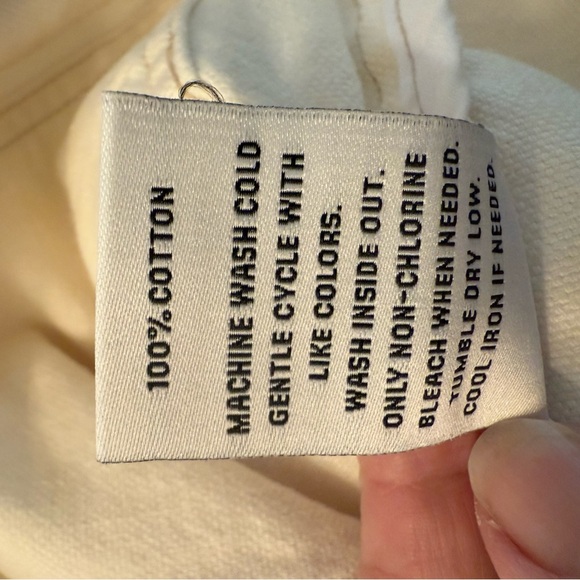 LDND Denim Cassie Randolf 1/2 Zip Cream Denim Jacket Oversized 100% Organic - Picture 5 of 8